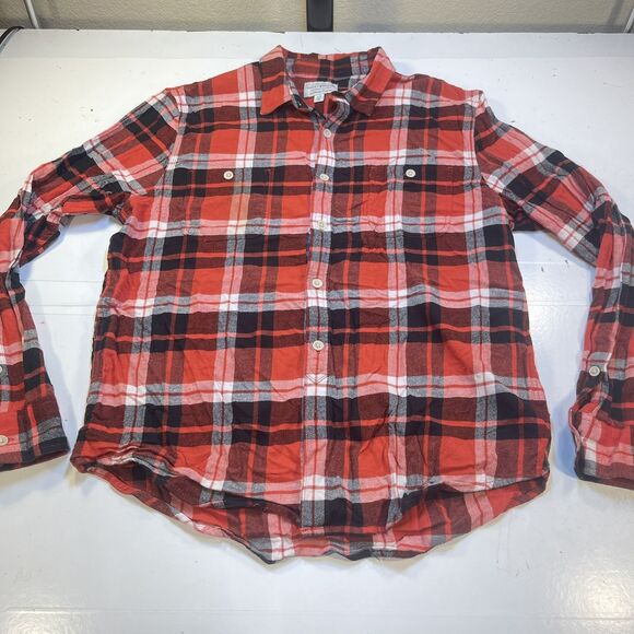 LUCKY BRAND Mens Shirt Sz L  Flannel Plaid Long Sleeve Button Down - Picture 1 of 6